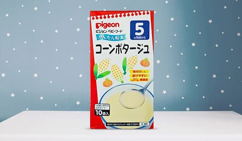 Giới thiệu thương hiệu bột ăn dặm Pigeon. (Ảnh: sưu tầm internet)