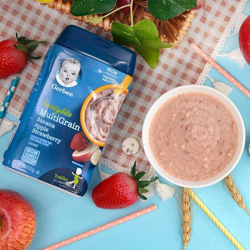 Bột ăn dặm yến mạch Gerber. (ảnh: sưu tầm internet)