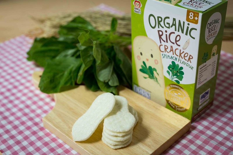 Bánh gạo Organic vị rau bina. (Ảnh: Sưu tầm Internet)