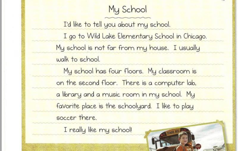 Chủ đề My school có khá nhiều khía cạnh để bé khai thác. (Ảnh: Sưu tầm Internet)