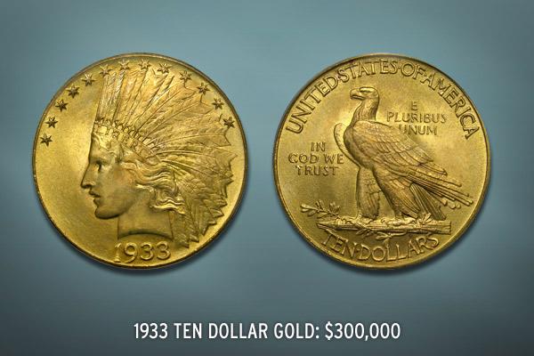 Đồng xu vàng 10 đô-la. (Ảnh: Sưu tầm internet)