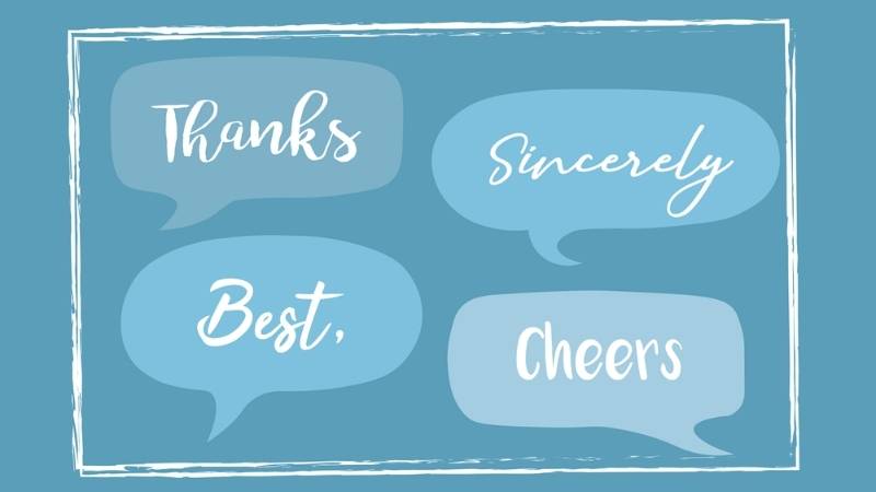 Cách chào tạm biệt qua email. (Ảnh: Sưu tầm Internet)