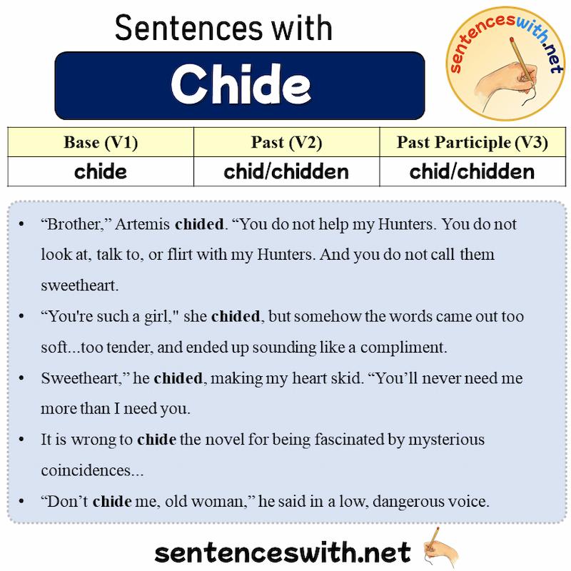 Ý nghĩa của từ Chide trong tiếng anh. (Ảnh: Internet)