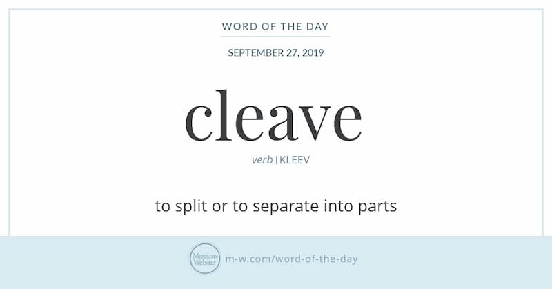 Ý nghĩa của Cleave trong tiếng anh. (Ảnh: Internet)