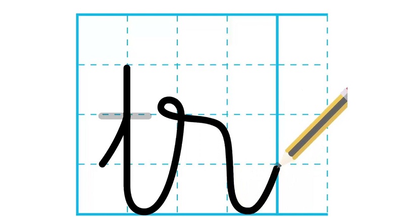 Cách viết chữ tr (Ảnh: Sưu tầm internet)