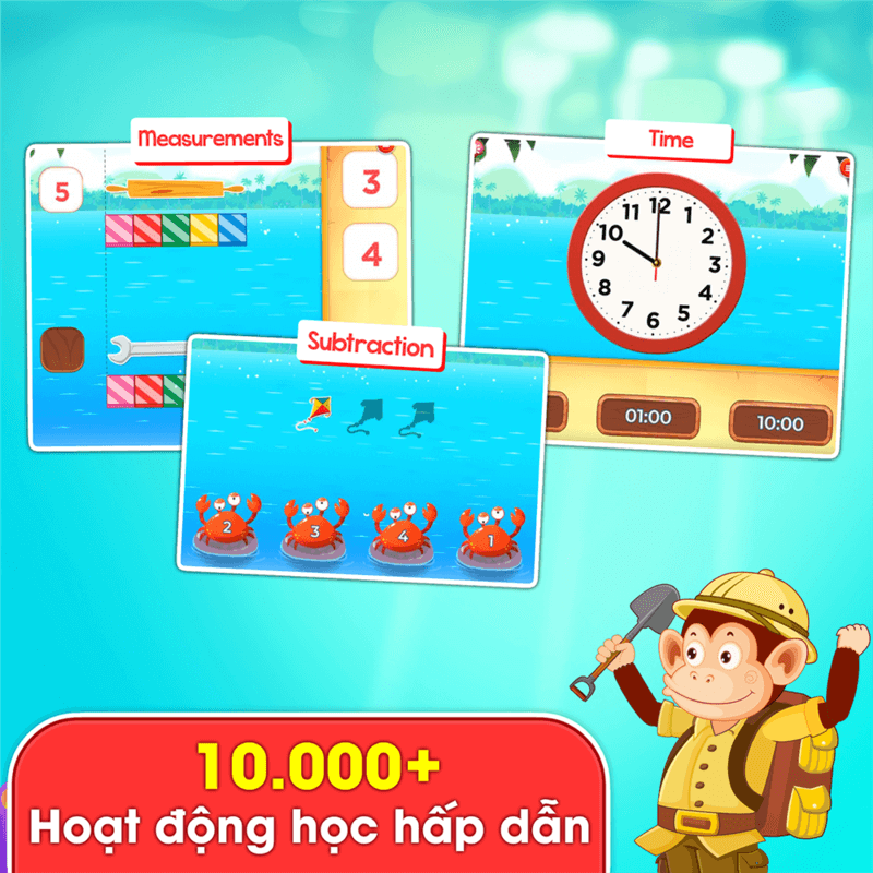 Cho con học toán tư duy hiệu quả cùng Monkey Math. (Ảnh: Monkey)