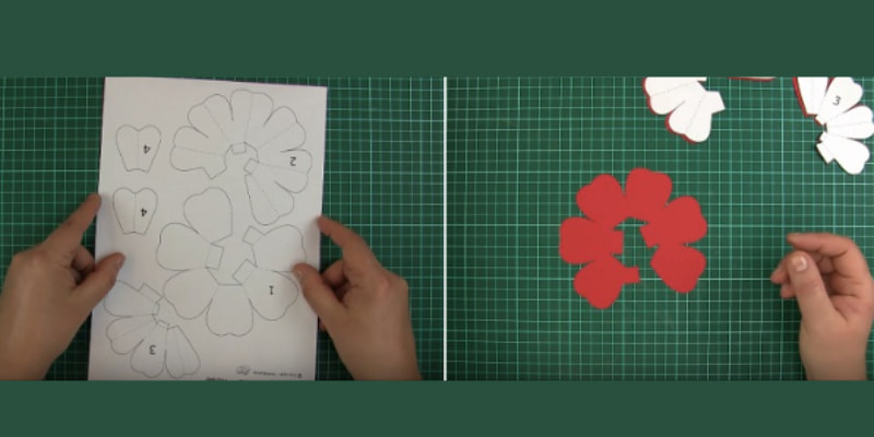 In, vẽ các cánh hoa theo mẫu. (Ảnh: Sưu tầm Internet)