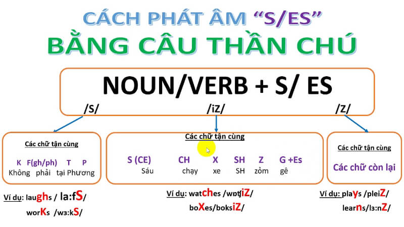 Phát âm “s/es” sẽ có 3 cách. (Ảnh: Sưu tầm Internet)