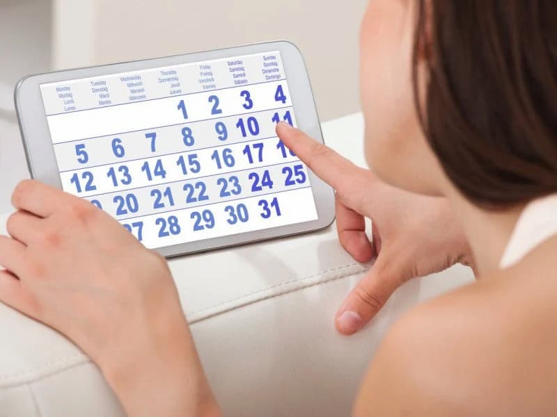 Tính ngày thụ thai cho chị em có chu kỳ kinh 26 - 30 ngày. (Ảnh: Internet)
