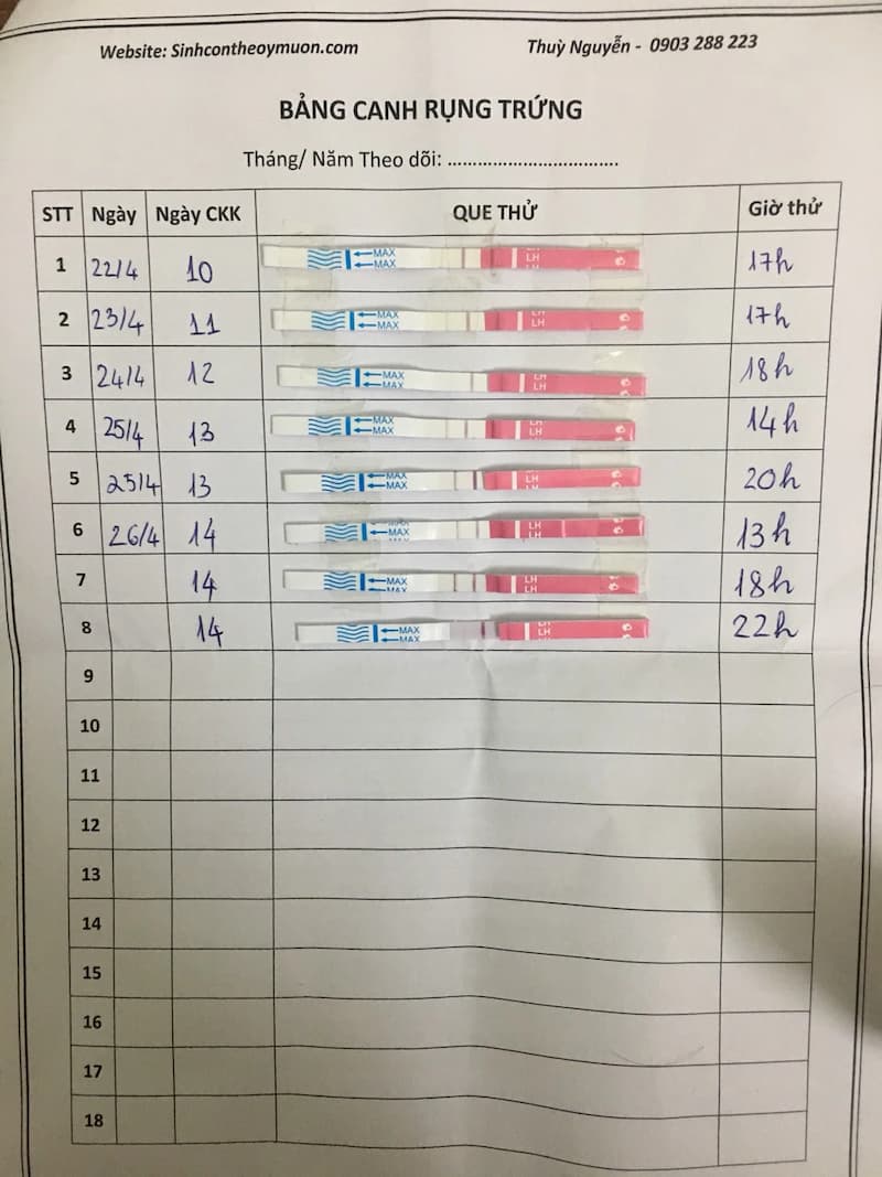 Sử dụng que thử rụng trứng là 1 cách tính ngày thụ thai hiệu quả. (Ảnh: Internet)