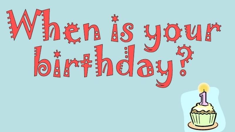 Các câu hỏi về ngày sinh nhật trong tiếng Anh. (Ảnh: Sưu tầm Internet)