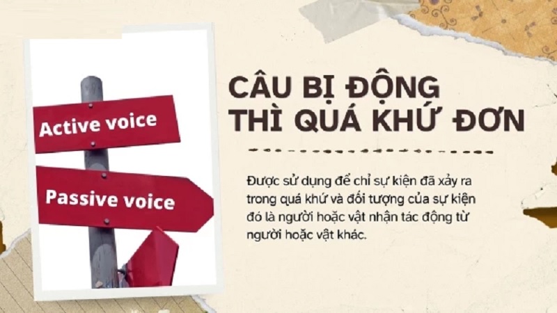Cách sử dụng câu bị động của quá khứ đơn. (Ảnh: Sưu tầm internet)