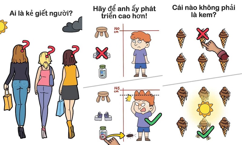 Trong game Brain Out có nhiều level với bộ câu hỏi riêng. (Ảnh: Sưu tầm internet)