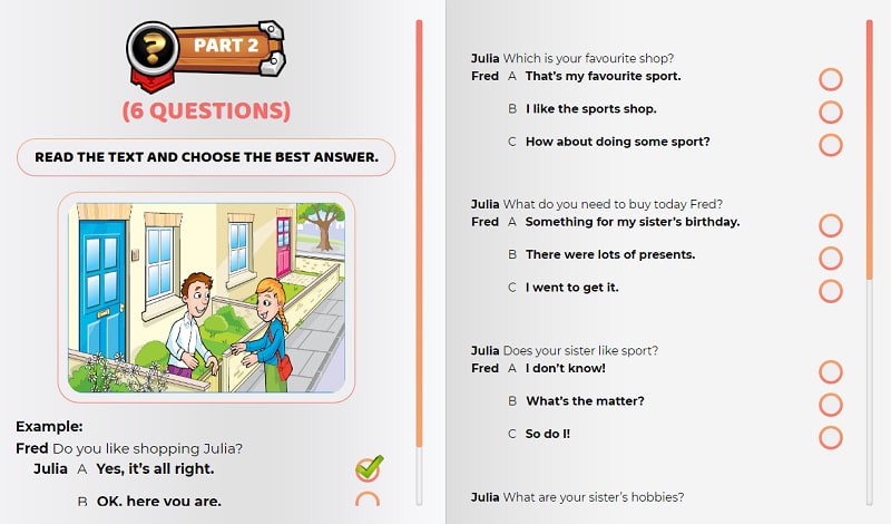 Bài nghe thi chứng chỉ Movers. (Ảnh: Flyer.vn)