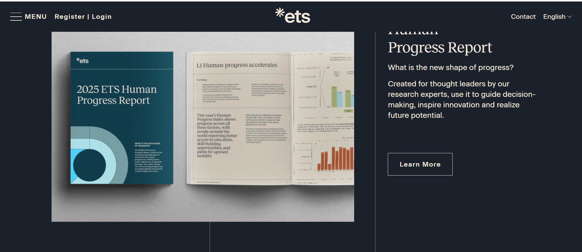 Giao diện website của tổ chức cấp chứng chỉ TOEFL - ETS (Ảnh: ETS)