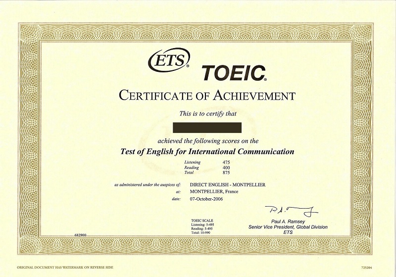 Toeic là chứng chỉ được công nhận rộng rãi hiện nay (Ảnh: Sưu tầm internet)