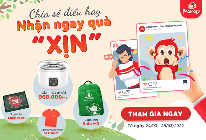 Tham gia chương trình cùng Monkey để nhận nhiều ưu đãi bất ngờ