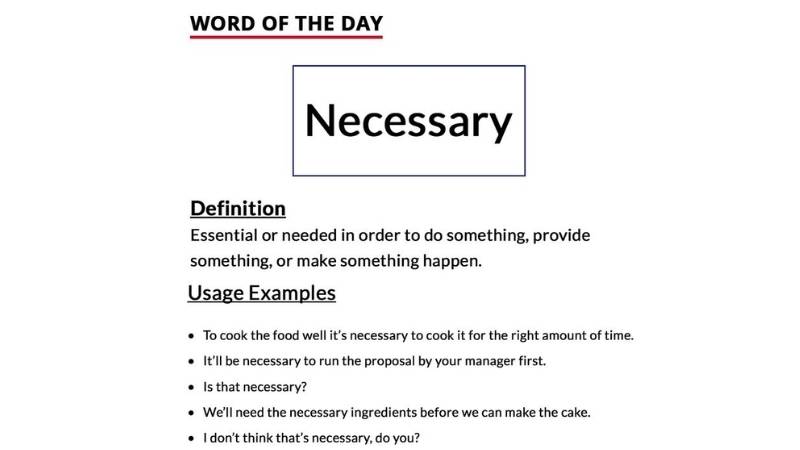 Necessary Nghĩa Là Gì? - Tìm Hiểu Ý Nghĩa Và Cách Sử Dụng Từ 