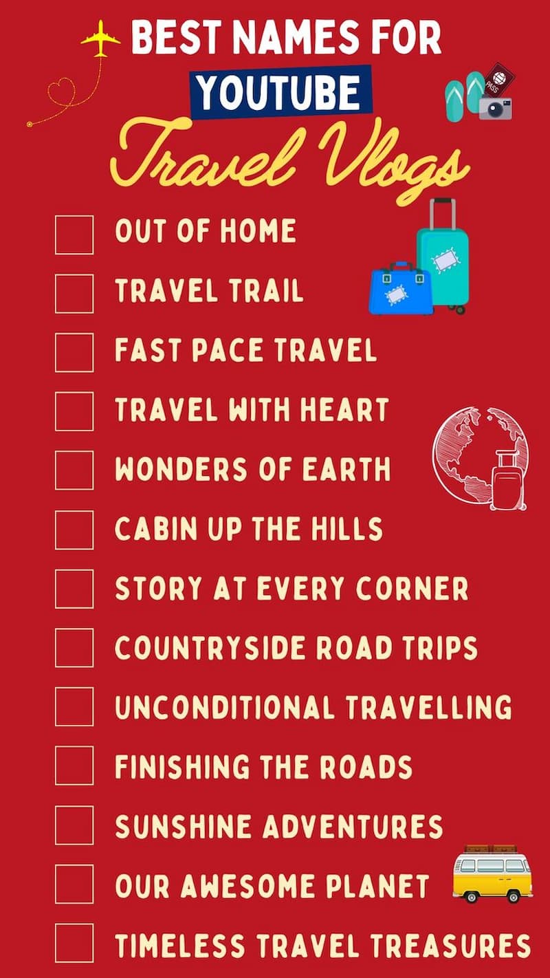 Các tên kênh youtube tiếng anh hay cho Vlogger. (Ảnh: Internet)