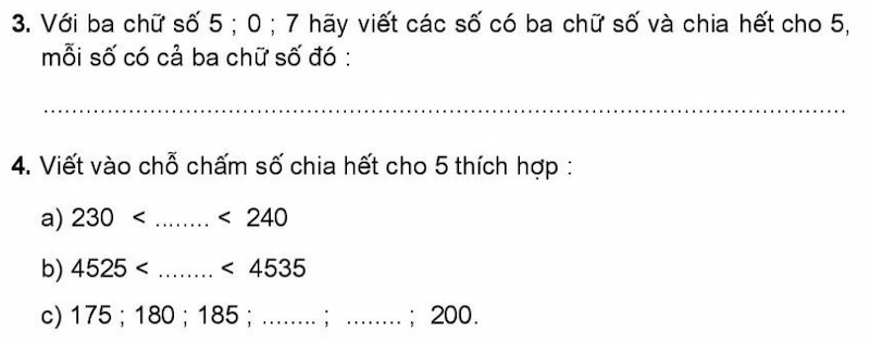 Bài tập 3 + 4 Vở bài tập Toán lớp 4 tập 2. (Ảnh: VBT Toán lớp 4)