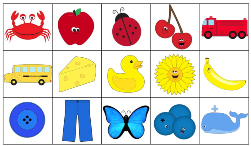 Tập trung dạy nhận biết màu sắc. (Ảnh: Sưu tầm Internet)