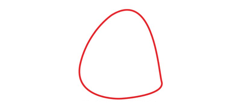 Bước 1 vẽ chú gà dễ thương. (Ảnh: Wedrawanimals.com)