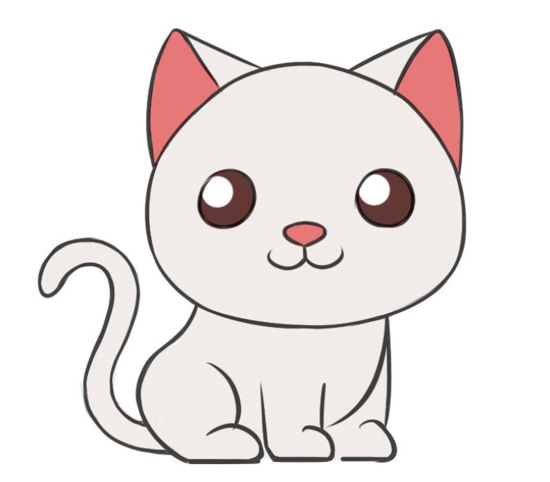Tranh tô màu con mèo đẹp cute dễ thương nhất cho bé