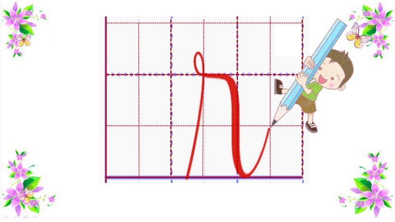 Đặc điểm chữ r khi tập viết. (Ảnh: Sưu tầm internet)