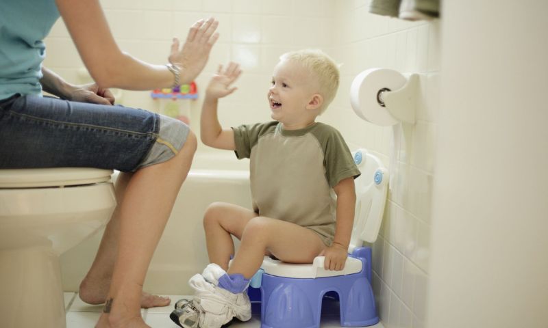Bé cần học kỹ năng tự đi vệ sinh đúng lúc đúng chỗ. (Ảnh: Nguồn Internet)