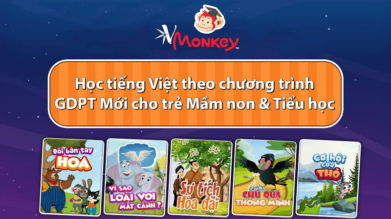 Xây dựng nền tảng học tiếng Việt tốt nhất cho trẻ với Vmonkey. (ảnh; Monkey)