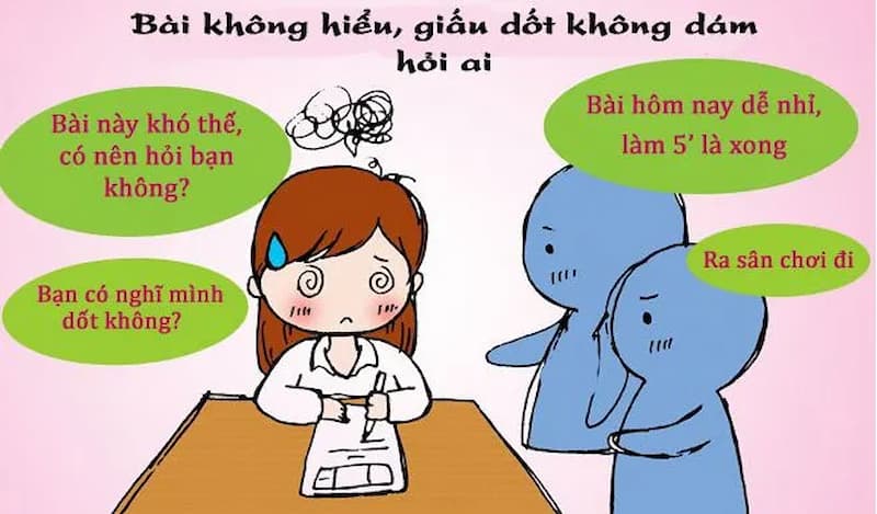 Nhắc nhở con không giấu dốt. (Ảnh: Sưu tầm: Internet)