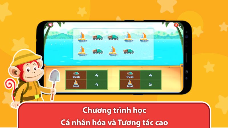 Học toán với Monkey Math vô cùng hiệu quả. (Ảnh: Monkey)