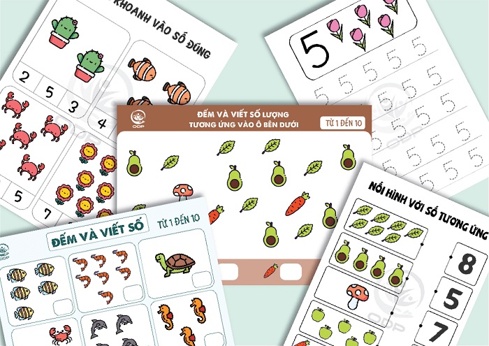 Ba mẹ có thể đầu tư sách học đếm số cho bé luyện tập. (Ảnh: Sưu tầm internet)