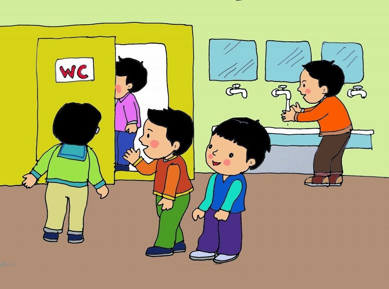 Dạy bé nhận biết được khu vệ sinh dành cho mình ở nơi công cộng. (Ảnh: Sưu tầm internet)