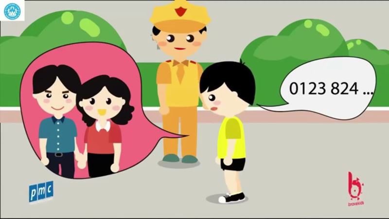 Dạy con cách tìm trợ giúp khi lạc đường. (Ảnh: Internet)