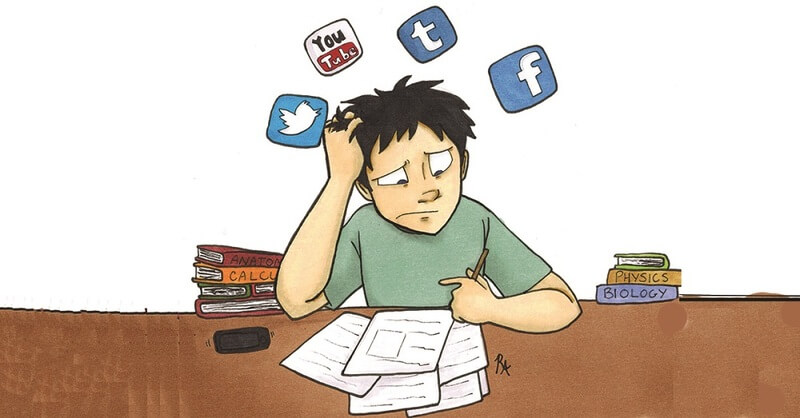 Cần giúp con tránh xa những thứ dễ bị xao nhãng việc ôn thi. (Ảnh: Sưu tầm internet)