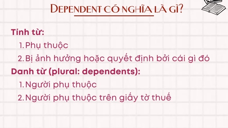 Một số ý nghĩa của từ depend (Ảnh: Sưu tầm internet)