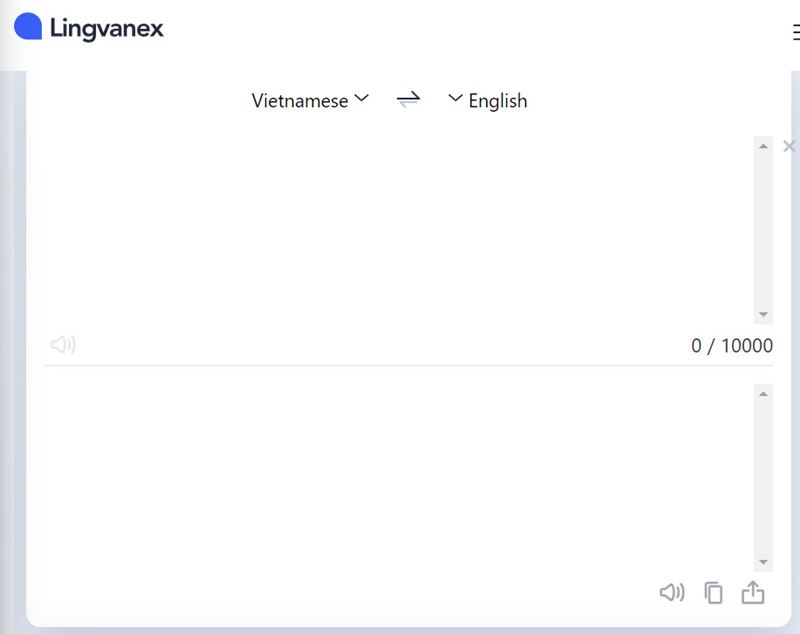 Lingvanex: Website dịch Việt sang Anh online. (Ảnh: Internet)