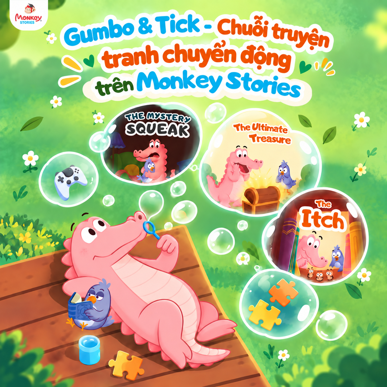 Gumbo & Tick - Chuỗi truyện tranh chuyển động tr&ecirc;n Monkey Stories (Ảnh: Monkey)