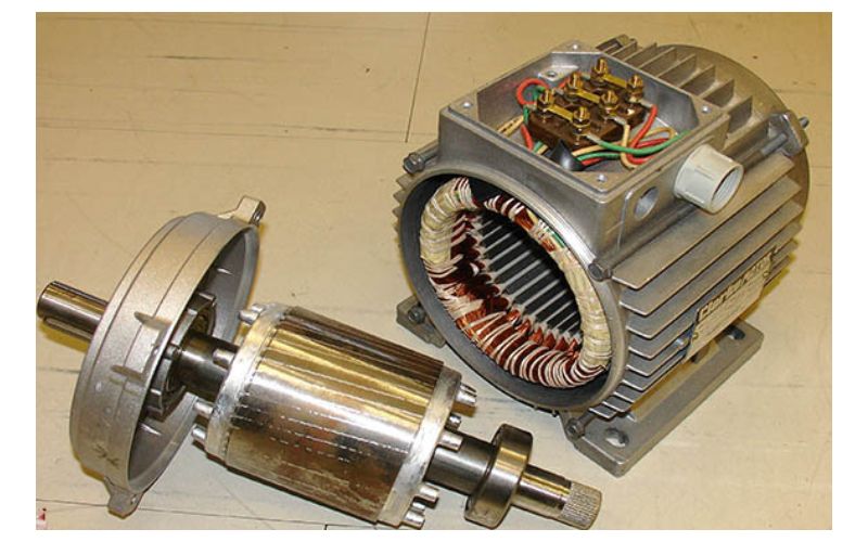 Cấu tạo của động cơ điện 1 chiều. (Ảnh: Sưu tầm Internet)