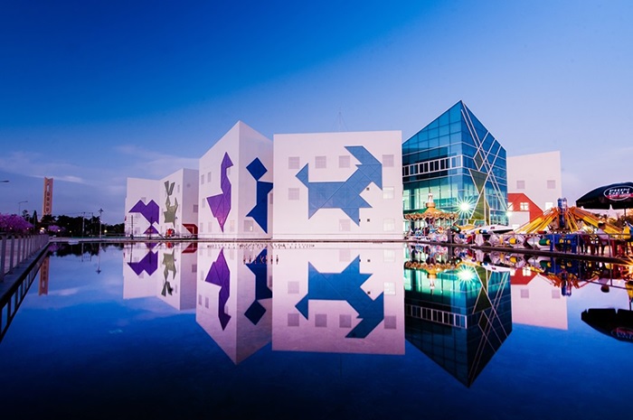 Kiến trúc độc đáo của Cung văn hoá thiếu nhi Đà Nẵng. (ảnh: Sưu tầm internet)