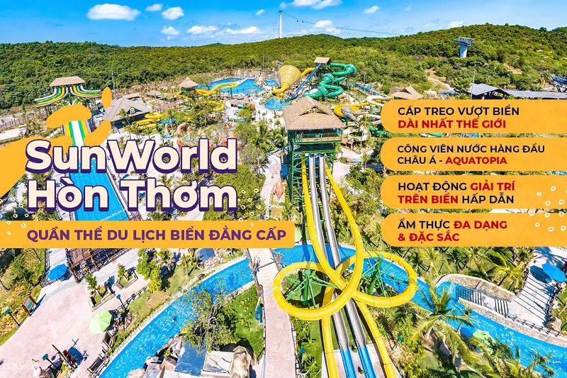 Quần thể du lịch giải trí đẳng cấp tại Sun World Hòn Thơm. (Ảnh: Sưu tầm internet)