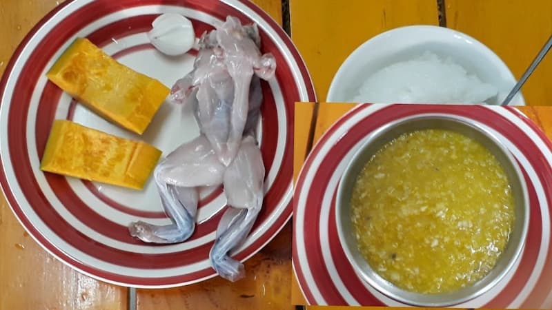 Cháo ếch mồng tơi. (Ảnh: sưu tầm internet)