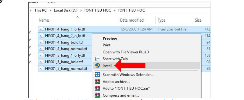 Cập nhật cài đặt file font chữ. (Ảnh: Expgg)