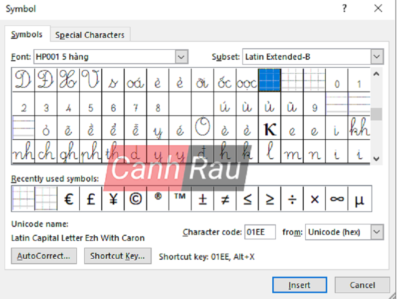 Nhập nhiều ô ly trong văn bản để tập viết. (Ảnh: Canh Rau)