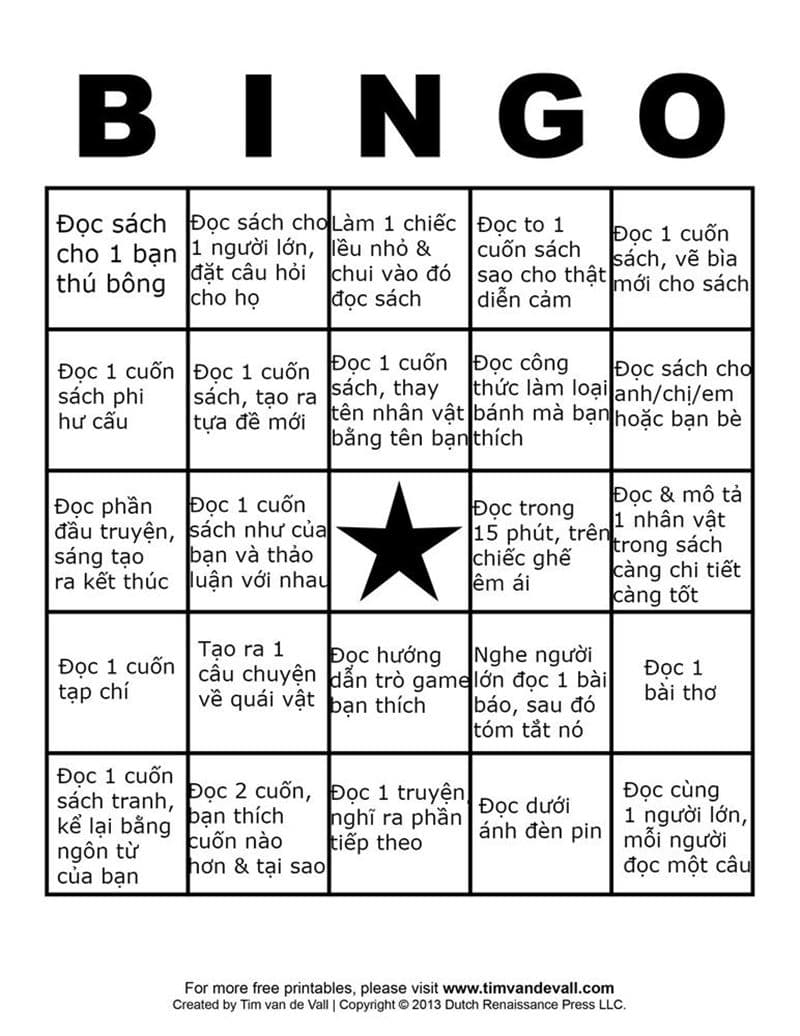 Chơi game “Bingo” giúp việc học tiếng Việt của trẻ trở nên dễ dàng hơn. (Ảnh: sưu tầm Internet)