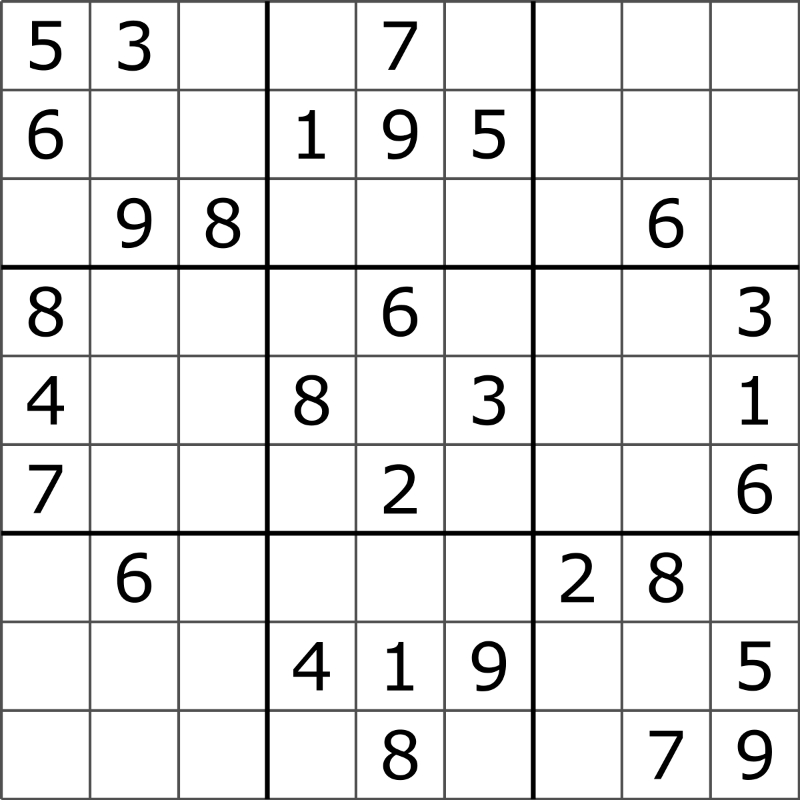 Sudoku là một trò chơi trí tuệ xoay quanh những con số. (Ảnh: Sưu tầm Internet)
