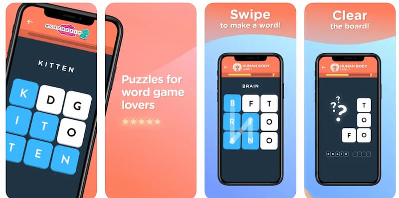 Game online tiếng Anh WordBrain 2. (Ảnh: Internet)