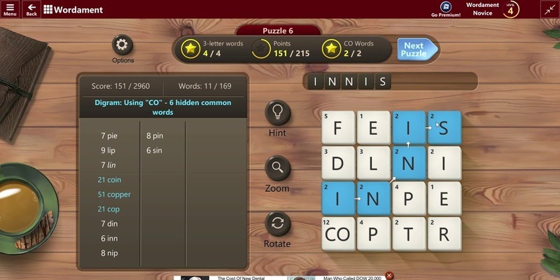 Giao diện game Wordament. (Ảnh: Sưu tầm Internet)