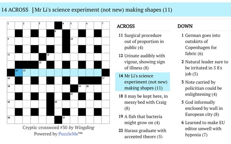Crossword - game giải ô chữ truyền thống. (Ảnh: Sưu tầm Internet)